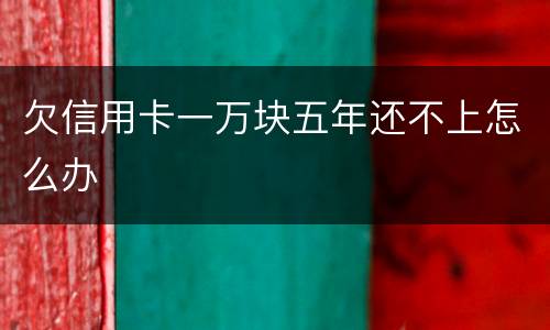 欠信用卡一万块五年还不上怎么办
