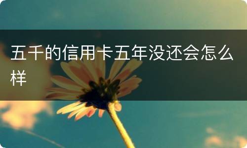 五千的信用卡五年没还会怎么样
