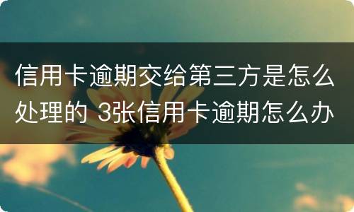 信用卡逾期交给第三方是怎么处理的 3张信用卡逾期怎么办