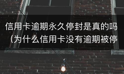 信用卡逾期永久停封是真的吗（为什么信用卡没有逾期被停了?）