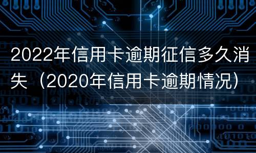 2022年信用卡逾期征信多久消失（2020年信用卡逾期情况）