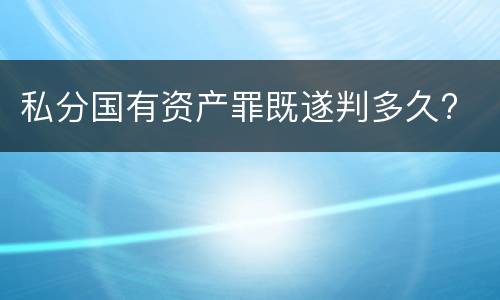 私分国有资产罪既遂判多久?