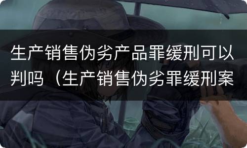 生产销售伪劣产品罪缓刑可以判吗（生产销售伪劣罪缓刑案例）