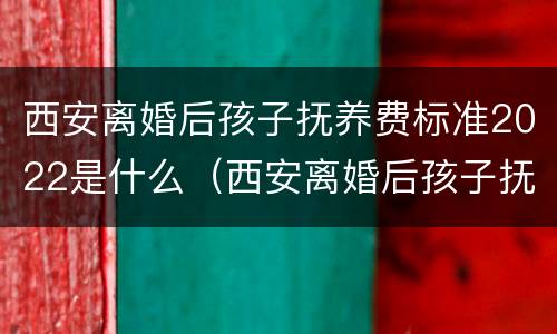 西安离婚后孩子抚养费标准2022是什么（西安离婚后孩子抚养费标准2022是什么样的）