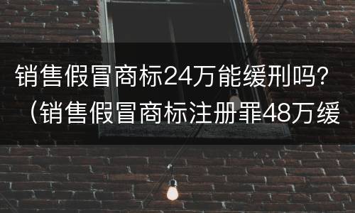 销售假冒商标24万能缓刑吗？（销售假冒商标注册罪48万缓刑）