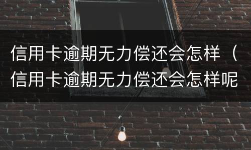 信用卡逾期无力偿还会怎样（信用卡逾期无力偿还会怎样呢）