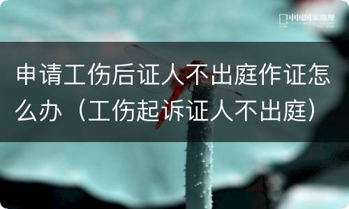 申请工伤后证人不出庭作证怎么办（工伤起诉证人不出庭）