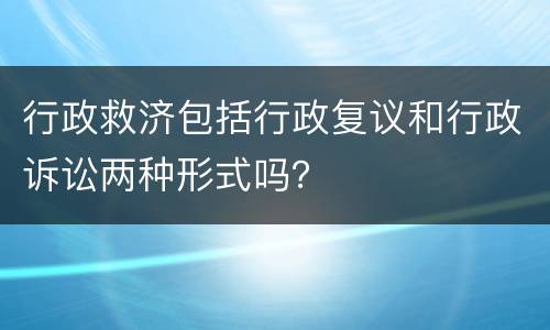 行政救济包括行政复议和行政诉讼两种形式吗？