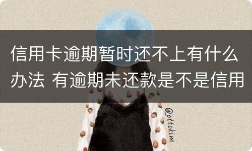 信用卡逾期暂时还不上有什么办法 有逾期未还款是不是信用卡办不了