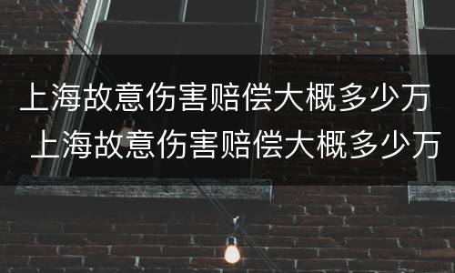 上海故意伤害赔偿大概多少万 上海故意伤害赔偿大概多少万元
