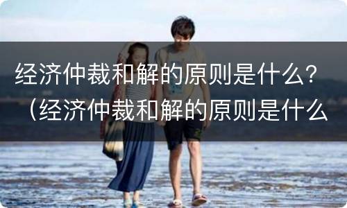 经济仲裁和解的原则是什么？（经济仲裁和解的原则是什么法律）