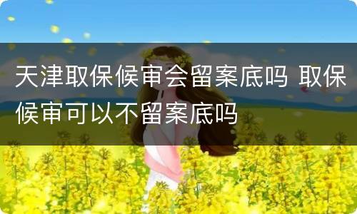 天津取保候审会留案底吗 取保候审可以不留案底吗