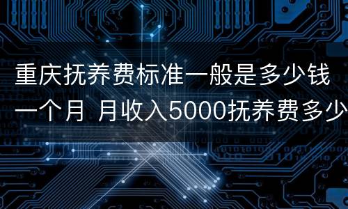 重庆抚养费标准一般是多少钱一个月 月收入5000抚养费多少