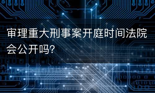 审理重大刑事案开庭时间法院会公开吗？
