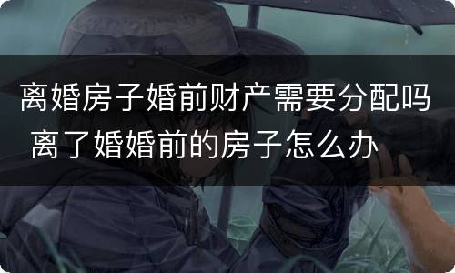 离婚房子婚前财产需要分配吗 离了婚婚前的房子怎么办