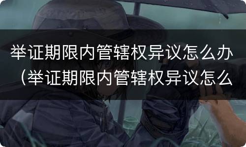 举证期限内管辖权异议怎么办（举证期限内管辖权异议怎么办的）