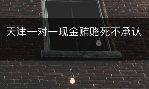 天津一对一现金贿赂死不承认