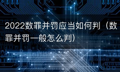 2022数罪并罚应当如何判（数罪并罚一般怎么判）