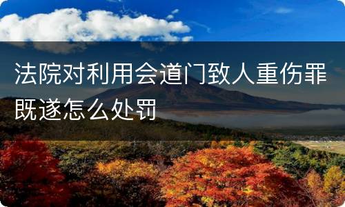 法院对利用会道门致人重伤罪既遂怎么处罚