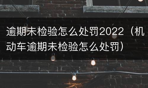 逾期未检验怎么处罚2022（机动车逾期未检验怎么处罚）