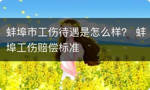 蚌埠市工伤待遇是怎么样？ 蚌埠工伤赔偿标准