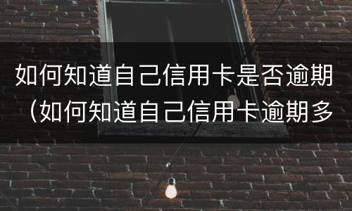 如何知道自己信用卡是否逾期（如何知道自己信用卡逾期多久了）