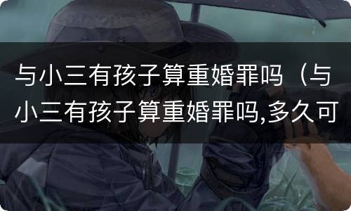与小三有孩子算重婚罪吗（与小三有孩子算重婚罪吗,多久可追究重婚罪）