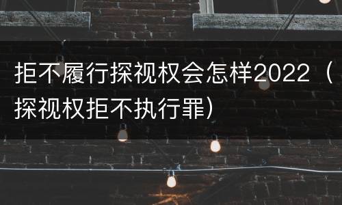 拒不履行探视权会怎样2022（探视权拒不执行罪）