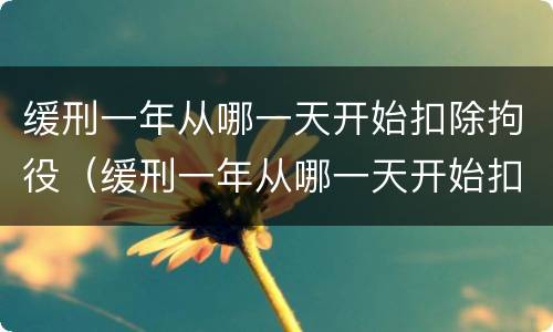 缓刑一年从哪一天开始扣除拘役（缓刑一年从哪一天开始扣除拘役时间）