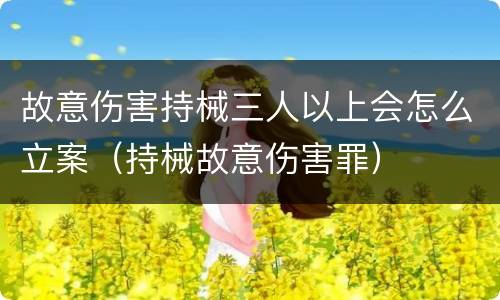 故意伤害持械三人以上会怎么立案（持械故意伤害罪）