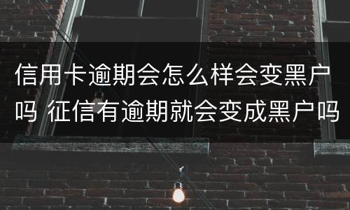 信用卡逾期会怎么样会变黑户吗 征信有逾期就会变成黑户吗