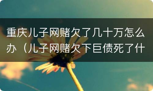 重庆儿子网赌欠了几十万怎么办（儿子网赌欠下巨债死了什么样）