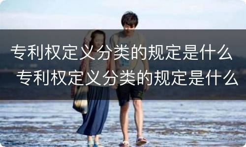专利权定义分类的规定是什么 专利权定义分类的规定是什么