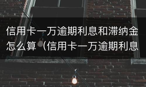 信用卡一万逾期利息和滞纳金怎么算（信用卡一万逾期利息和滞纳金怎么算出来的）