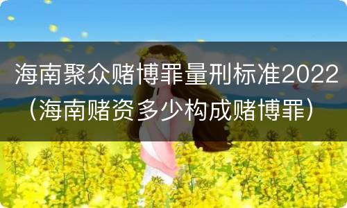 海南聚众赌博罪量刑标准2022（海南赌资多少构成赌博罪）