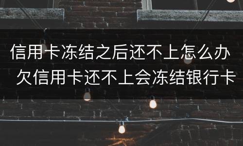 信用卡冻结之后还不上怎么办 欠信用卡还不上会冻结银行卡吗