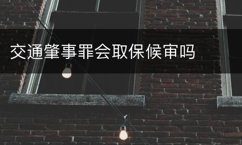 交通肇事罪会取保候审吗
