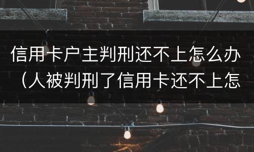 信用卡户主判刑还不上怎么办（人被判刑了信用卡还不上怎么办）