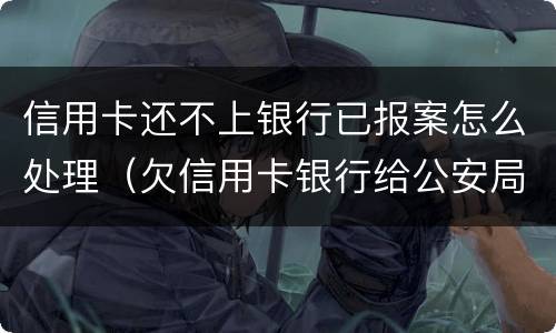 信用卡还不上银行已报案怎么处理（欠信用卡银行给公安局报案了）