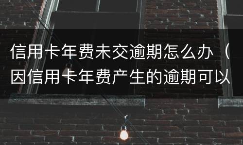 信用卡年费未交逾期怎么办（因信用卡年费产生的逾期可以消除吗）