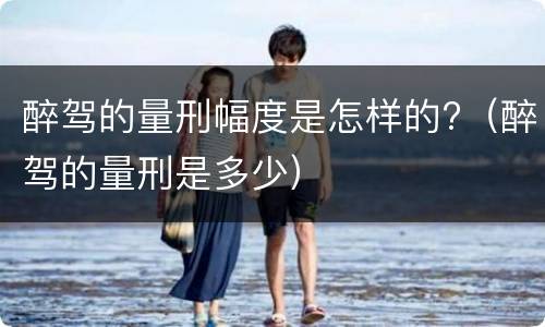醉驾的量刑幅度是怎样的?（醉驾的量刑是多少）