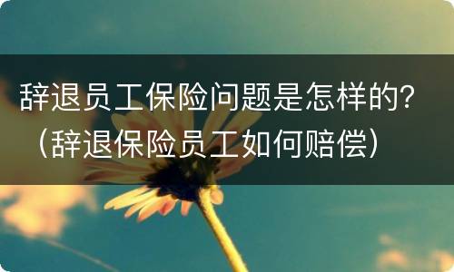 辞退员工保险问题是怎样的？（辞退保险员工如何赔偿）