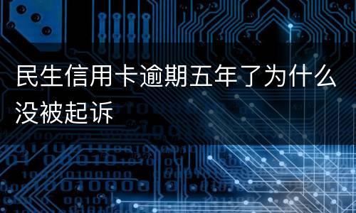 民生信用卡逾期五年了为什么没被起诉