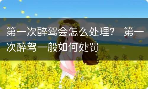 第一次醉驾会怎么处理？ 第一次醉驾一般如何处罚