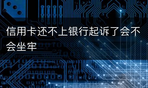 信用卡还不上银行起诉了会不会坐牢