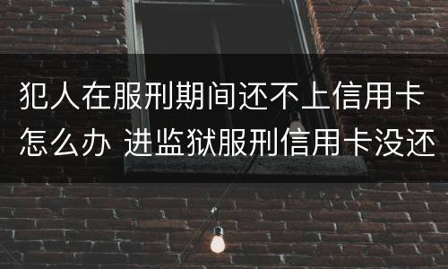 犯人在服刑期间还不上信用卡怎么办 进监狱服刑信用卡没还怎么办
