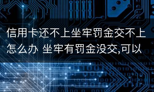 信用卡还不上坐牢罚金交不上怎么办 坐牢有罚金没交,可以办信用卡么?
