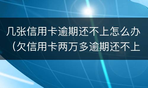 几张信用卡逾期还不上怎么办（欠信用卡两万多逾期还不上怎么办）