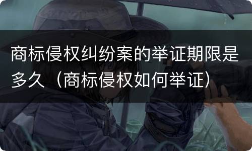 商标侵权纠纷案的举证期限是多久（商标侵权如何举证）