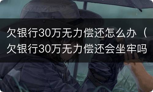 欠银行30万无力偿还怎么办（欠银行30万无力偿还会坐牢吗）